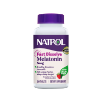 Natrol Melatonin Fast Dissolve Strawberry  Flavored Tablets - Sleep Support for Adults