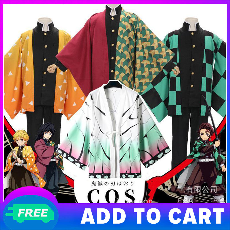 Kimetsu Không Có Yaiba Haori Trang Phục Cosplay Diệt Quỷ Cứu Nhân Kamado Tanjirou Agatsuma Zenitsu Tomioka Giyuu Kochou Shinobu Cosplay Áo Trang Phục Halloween Dành Cho Nam Giới Và Phụ Nữ