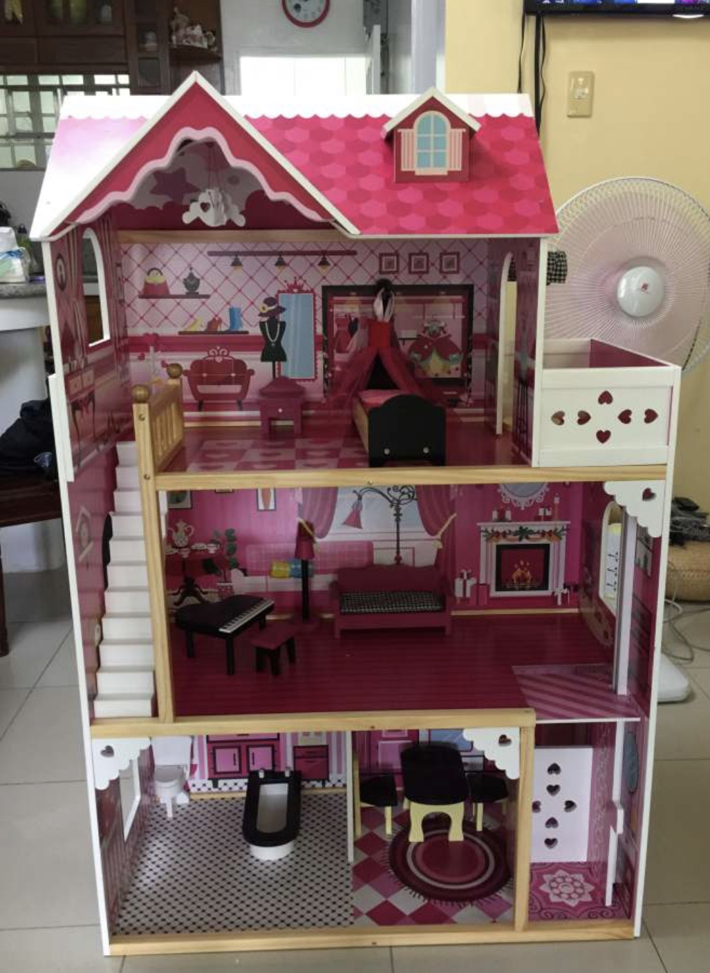 wooden barbie doll houses