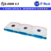 Lian Li Computer PC Fan 3x120mm UNI FAN TL Reverse Wireless LCD RGB Case Fan (Black | White) | itw
