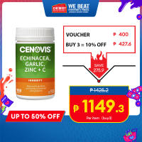 Cenovis Echinacea Garlic Zinc and Vitamin C Value Pack 180 Tablets Reduce Common Cold Symptoms Relieve Respiratory Symptoms Support Healthy Immune System Function Chemist Warehouse