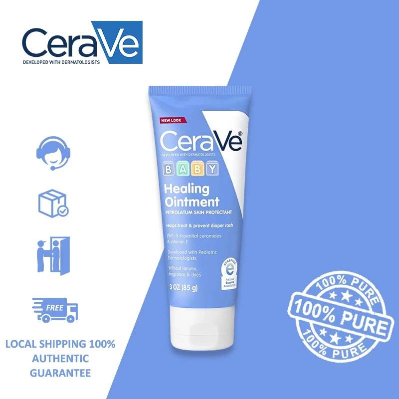 Cerave Petrolatum Baby Healing Ointment 85g Eczema Diaper Rash Cream