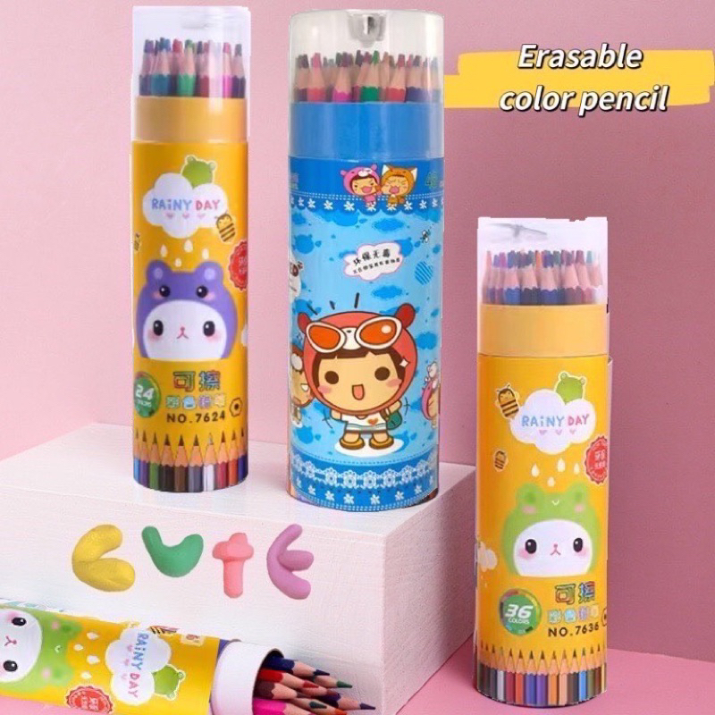 12/24/36 colors Erasable Color Pencils set for coloringdrawingsketchingart supplies student
