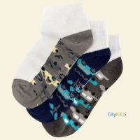 CityKids Quarter Car Socks Collection (1 pack- 3 pairs)