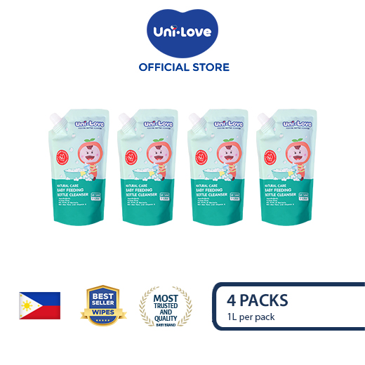 UniLove Baby Bottle Cleanser 1L Pack of 4