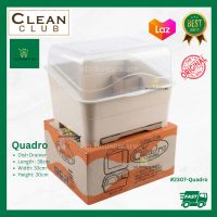 Quadro Mini Dish Drainer w/ Cover Drain Tray Utensil Holder Tauban ng plato tuluan pinggan pingganan - Clean Club #2307