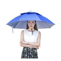 Hand Free Ultralight Adjustable Double-layered Sunshade Umbrella Hat for Outdoor Fishing and Camping