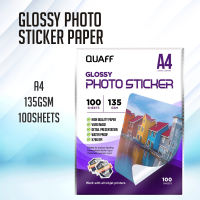QUAFF Glossy Photo Sticker A4 Size Inkjet Paper Sticker 90gsm & 135gsm