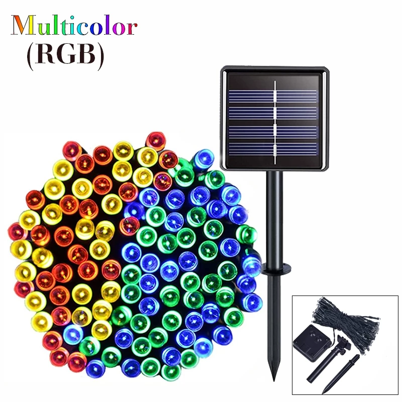 22M Solar Christmas Light Outdoor Waterproof 8 Lighting Modes Lighting LED Solar Power Christmas Lights Party Wedding Decor for Home Garden