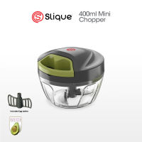 SLIQUE Avotech Mini Chopper wit Extra Blade 400ml Anti-Slip Base Mincer Manual Speedy Chopper