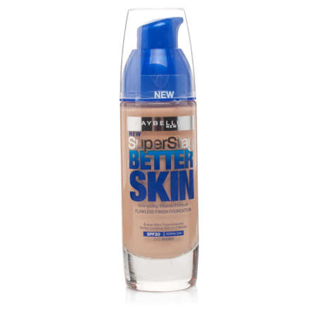 Maybellin e Superstay Better Skin Flawless Finish Liquid Foundation with Spf 20