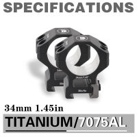 Discoveryopt high-end 7075AL Scope Mount ring High Precision Shockproof for 20-22MM Rail