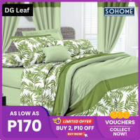 [3in1 4in1 5in1 & 6in1 - BEDDING SETS] SOHOME Premium Korean Cotton Blend Bed Sheet Cover with Garter for Single Twin Double Queen Size Bed | Perfect for Dorm House Bedroom - 100% Comfortable | Set B