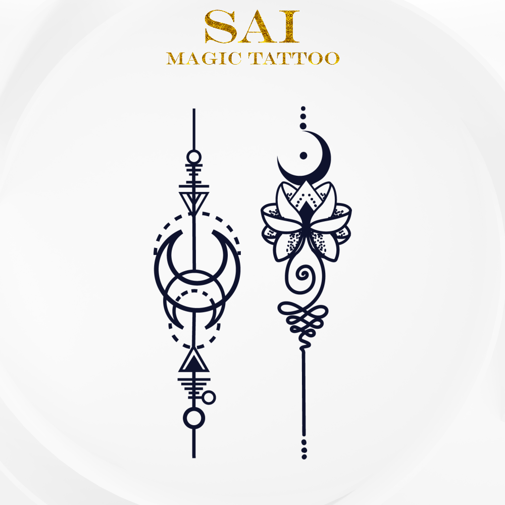 Hình xăm giả tạm thời SAI MAGIC - 10cm × 06cm, không thấm nước, bền lâu (sản phẩm 471) - INTL