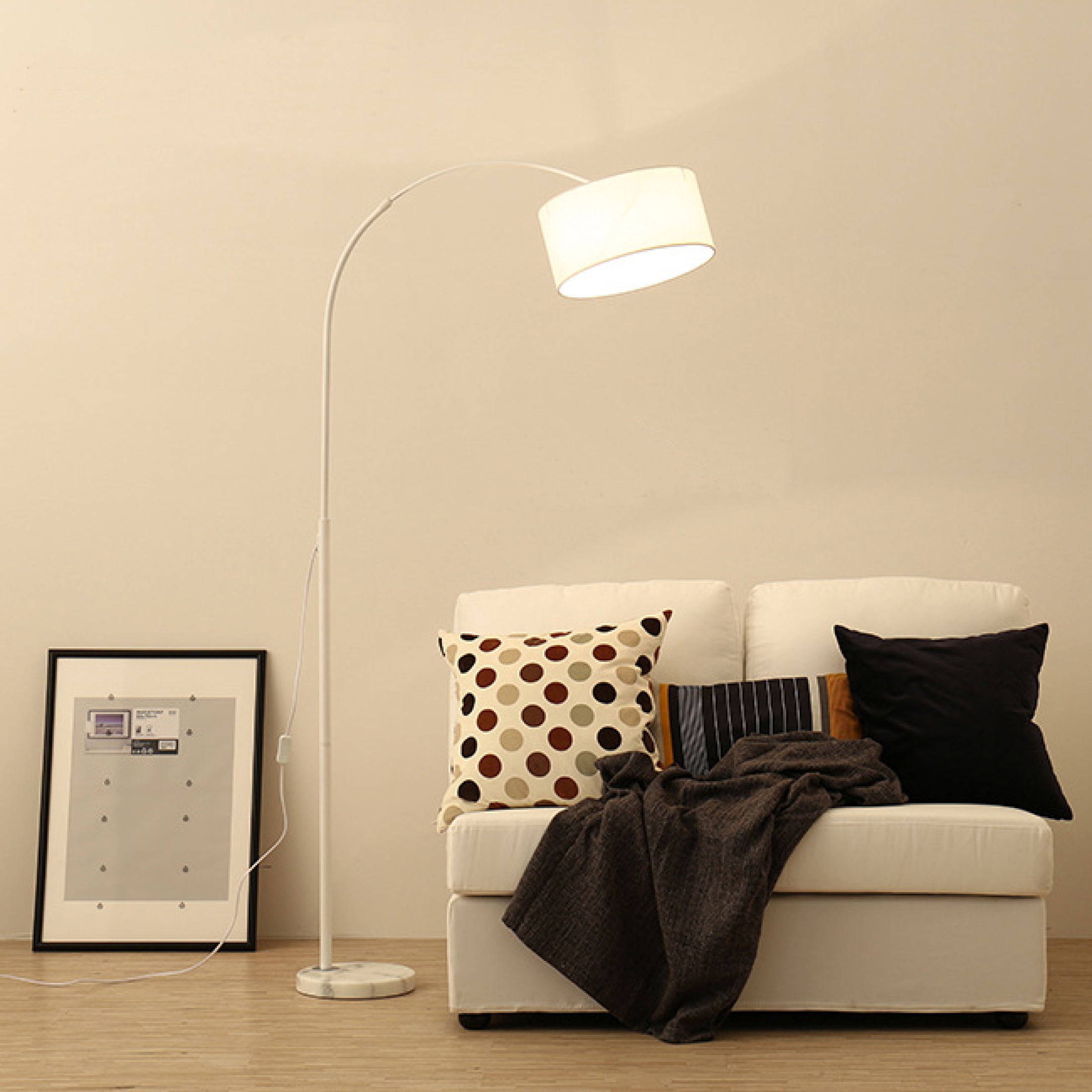 Floor Lamp for Living Room Floor Light Bedroom Atmosphere Shade Nordic Modern Style LED Stand Lamp