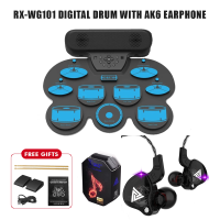 Rixton  Electronic Drum Portable  Electronic Drum Set Silicone Electronic Drum with Drumsticks and Sustain Foot