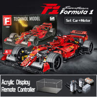 Racing Car Red Formula F1 Model 1：10 Scale Creative Building Block Sports Car Gift Gift for Adults