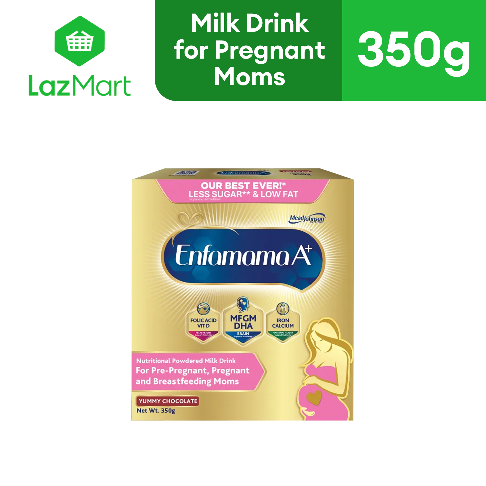 Enfamama A+ Chocolate Powdered Milk Drink for Pregnant and Breastfeeding Mom 350g