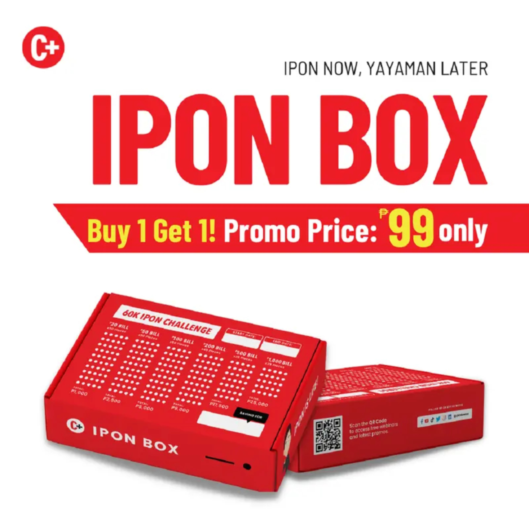 IPON BOX Buy 1 Get 1 for only 99 - 60k Ipon Challenge Savings Box by ...