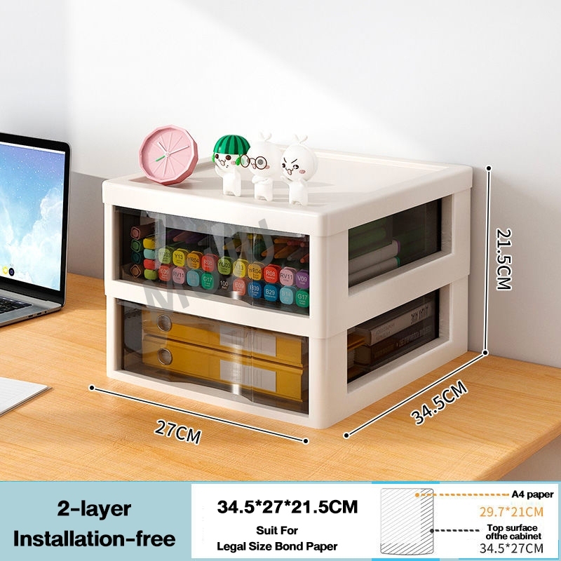 7/8 Layer File Storage Cabinet With Wheels Large Capacity Office Desk File Drawer Cabinet Organizer For A4 Paper Size