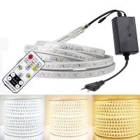 [Support Lalamove Bulk Order] LED Strip Light Super Bright Tri Color Light Strip Included Remote Change 3Colors Dimmable Super Flex Strip Light Outdoor Waterproof Cove Ceiling Home Decor