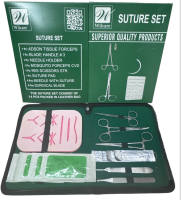 WILCARE SUTURING SET Surgical Practicing Kit (Suture Kit 14 pcs packed in Leather case)