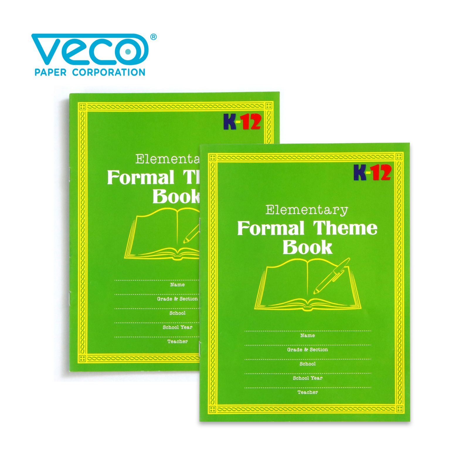 Veco Formal Theme Elementary 8.4inx11in 18lvs (2pcs)