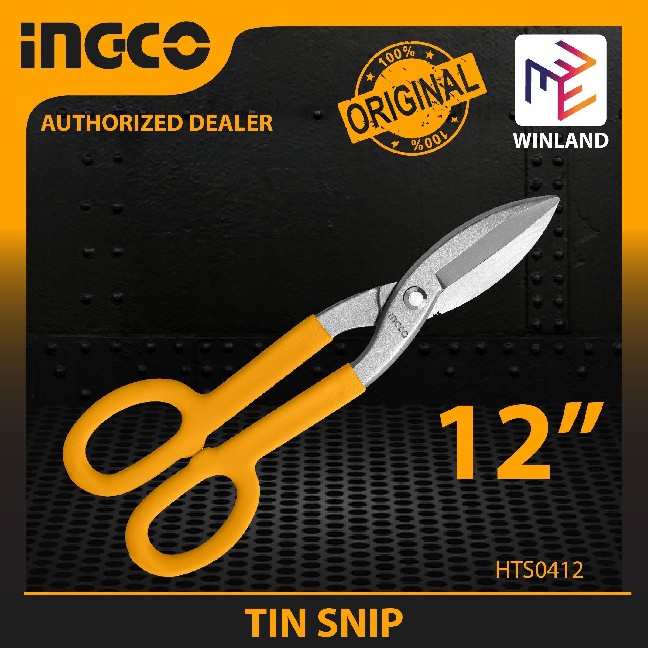 INGCO Original Tin Snip Scissors HTS0412 *WINLAND*