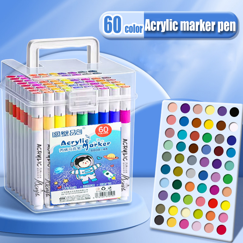80 Colors Acrylic Paint Pens Markers Pens For Painting Wood Rocks Canvas Plastic Christmas Gift DIY