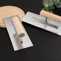 KOVEX Plastering Cement Trowel Stainless Steel Blade Wooden Handle Spatula Putty Knife Wall Plastering Knife【COD】