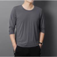 Simple activities long-sleeved T-shirt DRI FIT unisex regular size solid color round neck top.