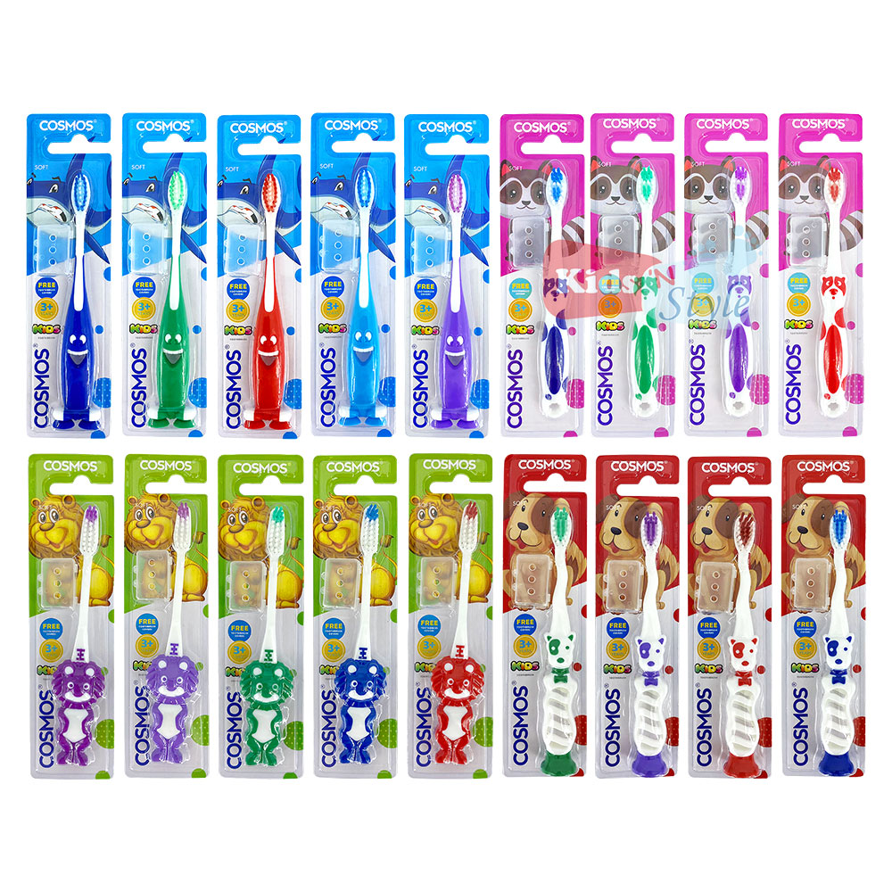 Soft Bristle Baby Toothbrush with Free Kids Toothbrush Cover