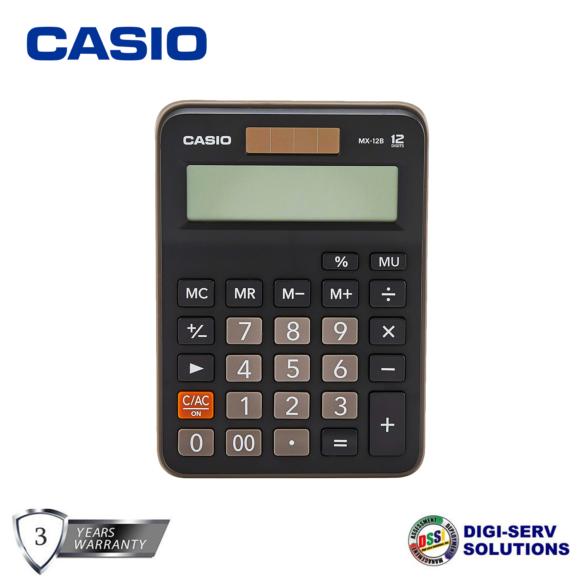 Casio MX-12B-BK Practical Calculator