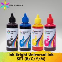 InkBright Universal Ink Black Cyan Yellow Magenta Set - for Epson Canon HP Brother 003 664 (Refill Kit)