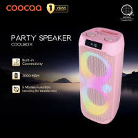 【NEW】Coocaa CoolBox Portable Party Speaker LED Display RGB Lights and Wireless Mic