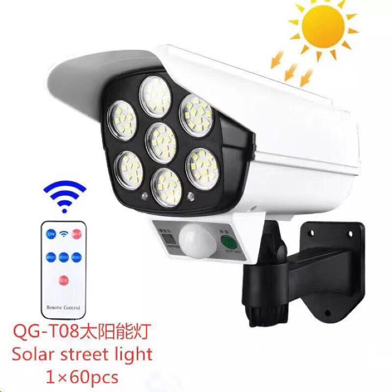 cod Solar Power Simulation Fake CCTV Solar Sensor Light Street Light With Remote Control