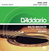 D'Addario EZ890 Super Light Acoustic Guitar Strings (6pcs)