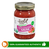 Field Day Organic Medium Fire Roasted Garlic Salsa 454g – USDA Organic & Non-GMO