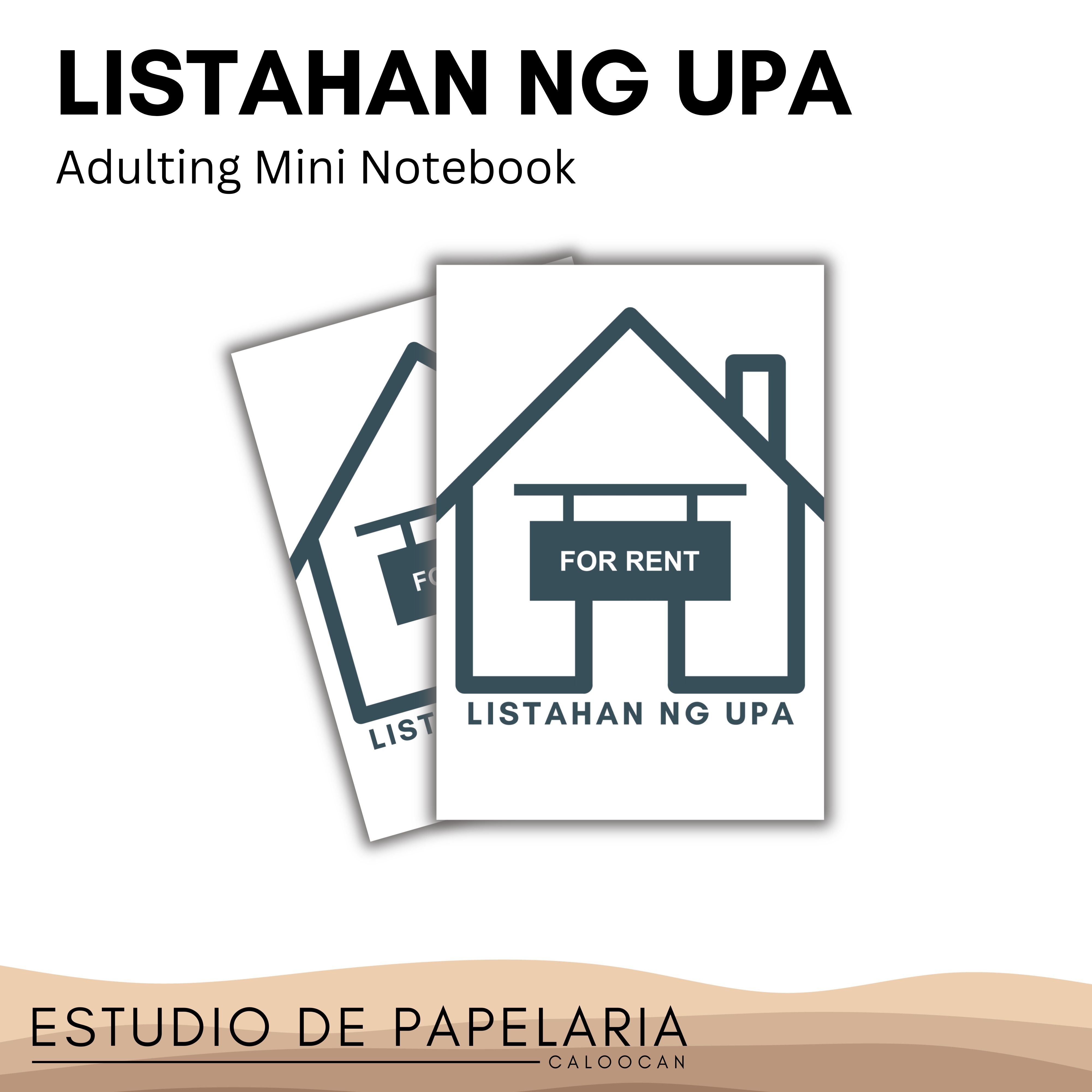Estudio | Listahan ng Upa Rent Tracker Adulting Notebook