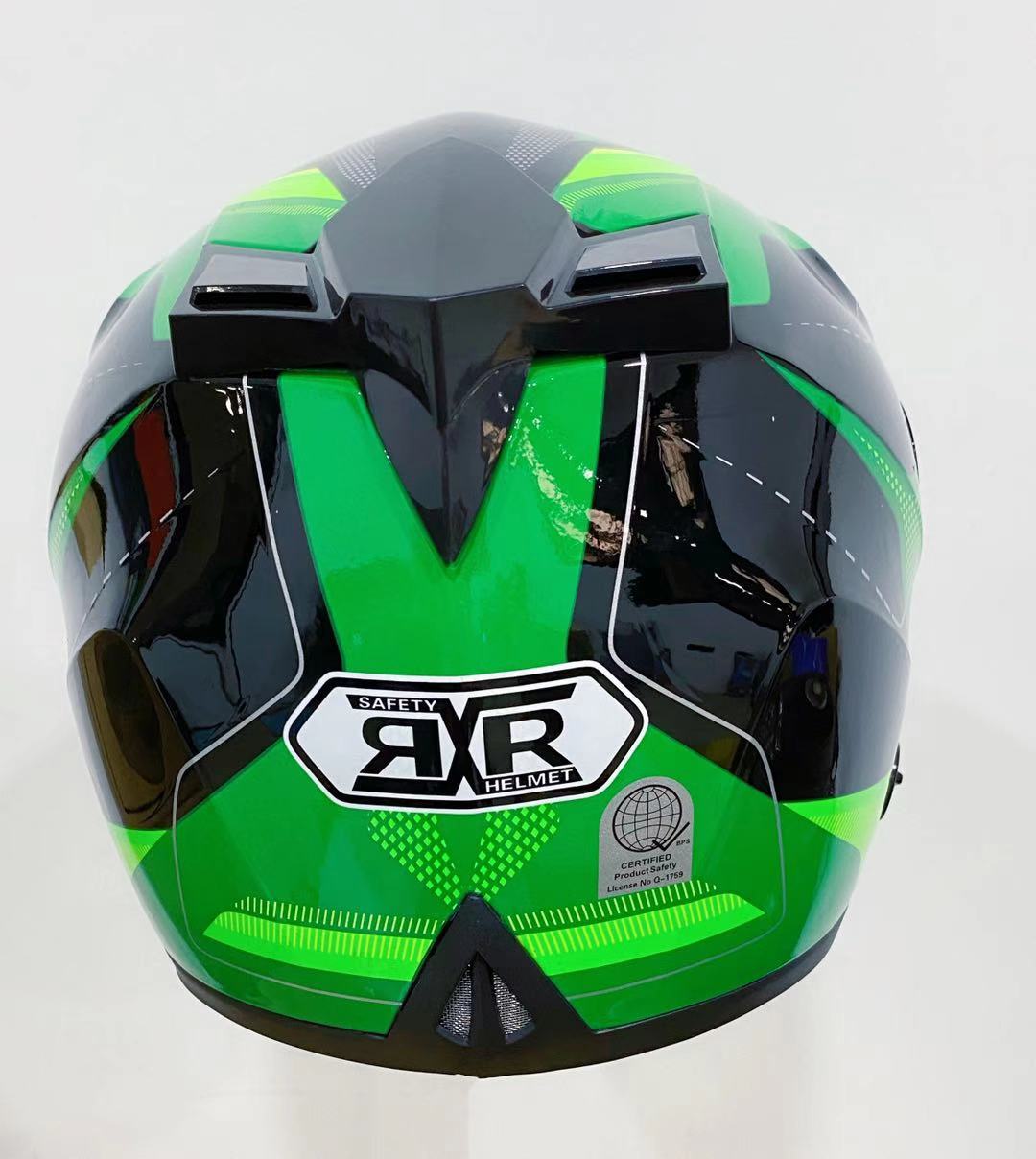 RXR BLACK VISOR With ICC K6913 Full Face Helmet For Adult size large