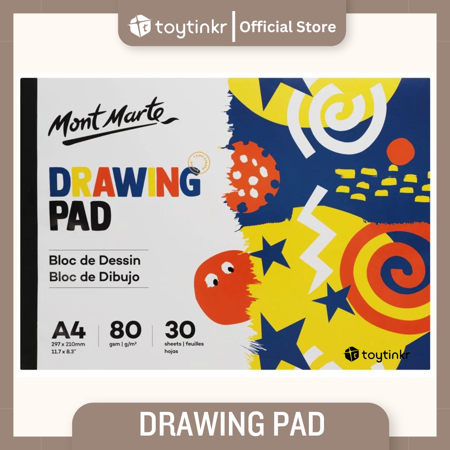 Mont Marte Drawing Pad (A4) by Toytinkr