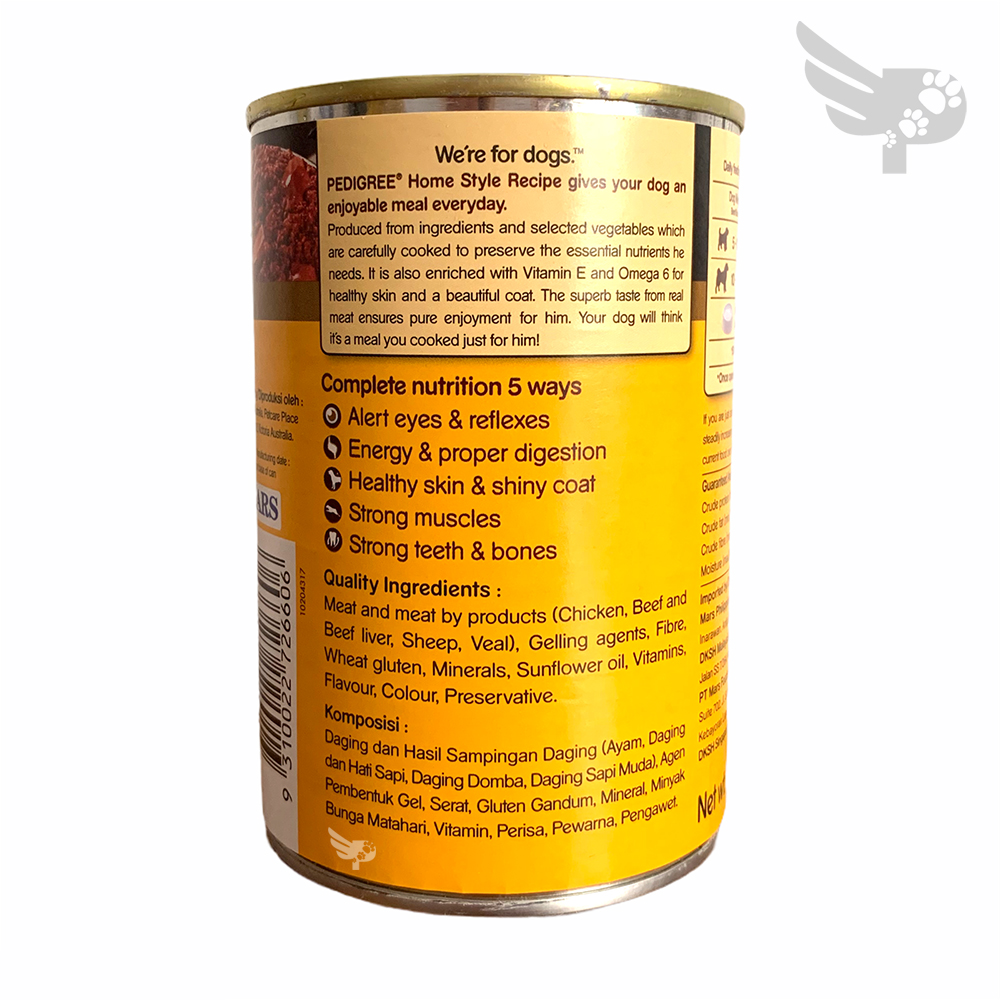 Pedigree Adult 400g CAN 5 Kinds of Meat Canned Dog Wet Food Dog