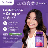 Dr. Daily Glutathione + Collagen with Vitamin C | Marine Collagen | Skin Elasticity Lightening Anti-Aging