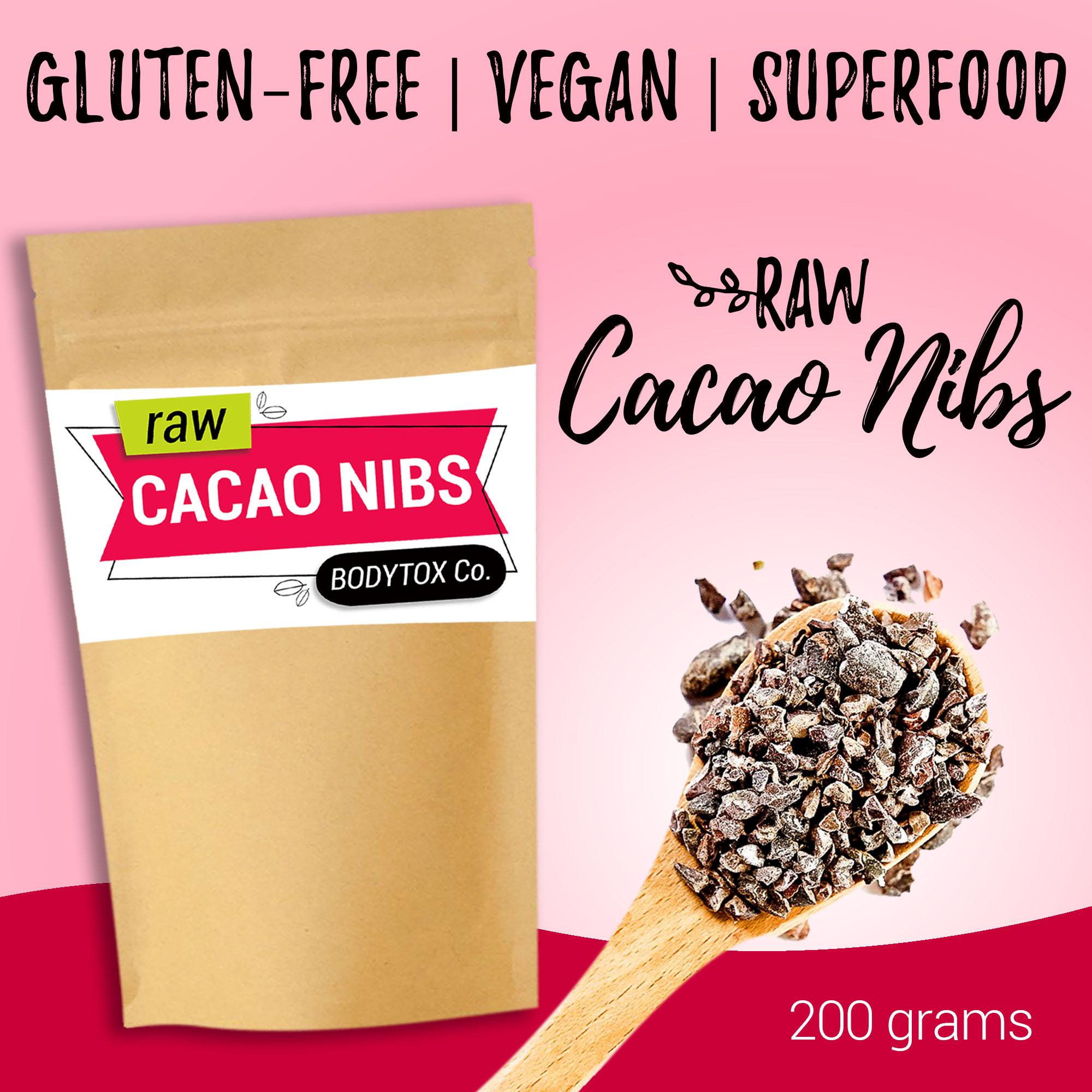 RAW CACAO NIBS 200 GRAMS Unsweetened USDA Certified Organic