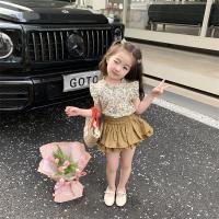 Sunday Kids 1-6 Years Old Kids Girl Outfits Baby Girls Clothes Short Sleeves Floral Tops With Shorts Girls Terno For Kid