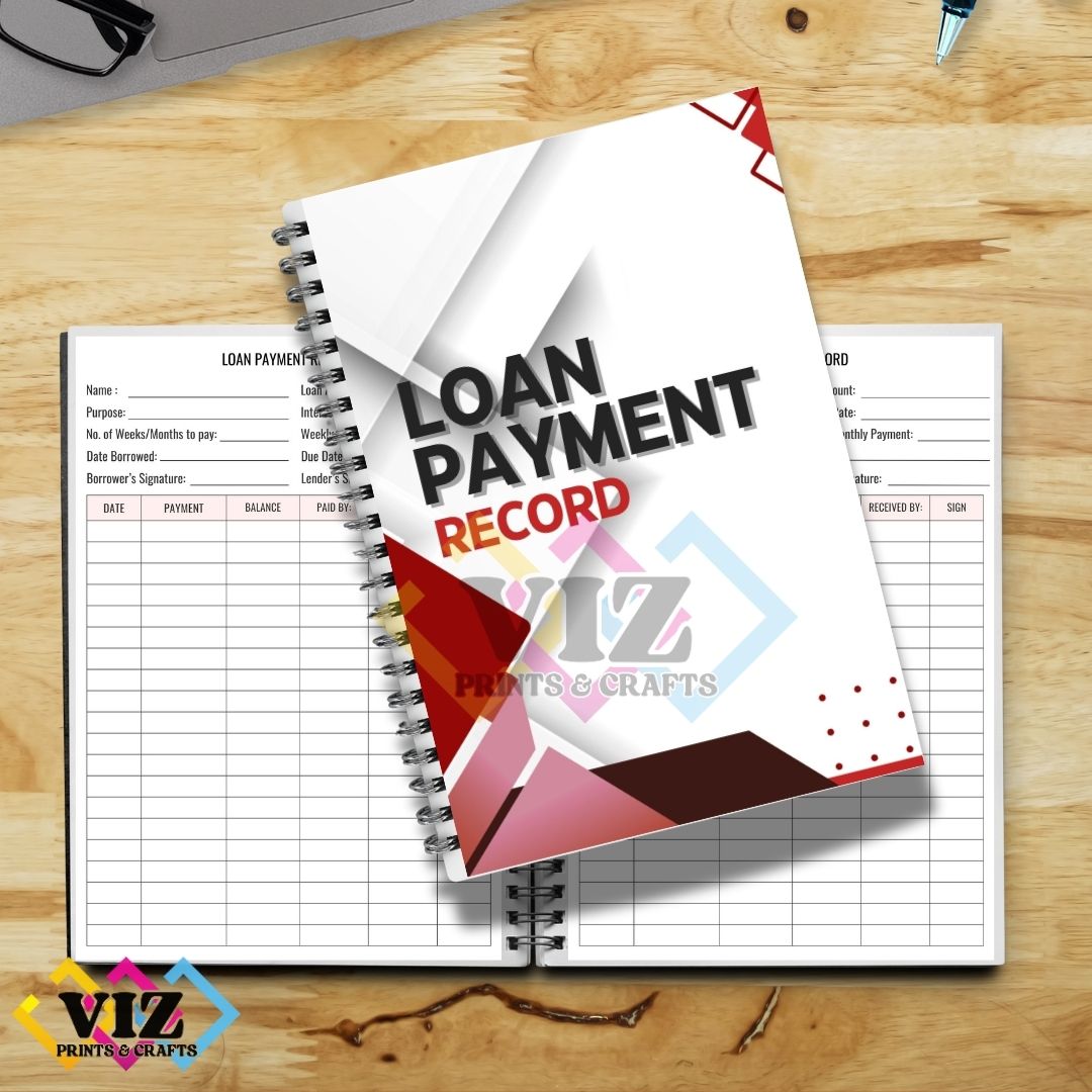 Loan Payment Record Book / Logbook / Journal / Tracker / Notebook