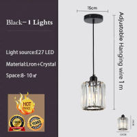 Pendant Light Nordic Chandelier Crystal Glass Hang Lamp Creative Ceiling Drop Light For Living Room Bedroom Bar Room Loft Coffee Shop Decorative Lighting