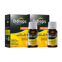 Ddrops Vitamin Natural Organic D3 Drops | Strong Bones and Immune Support | Suitable for Infants Children and Adults | No Allergens for All Ages