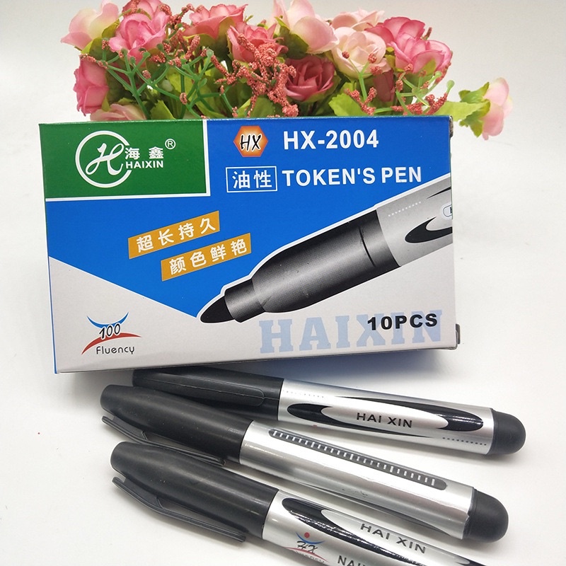 10pcs Black Permanent Marker Pentel pen Black Ink Pen School & Office Supplies