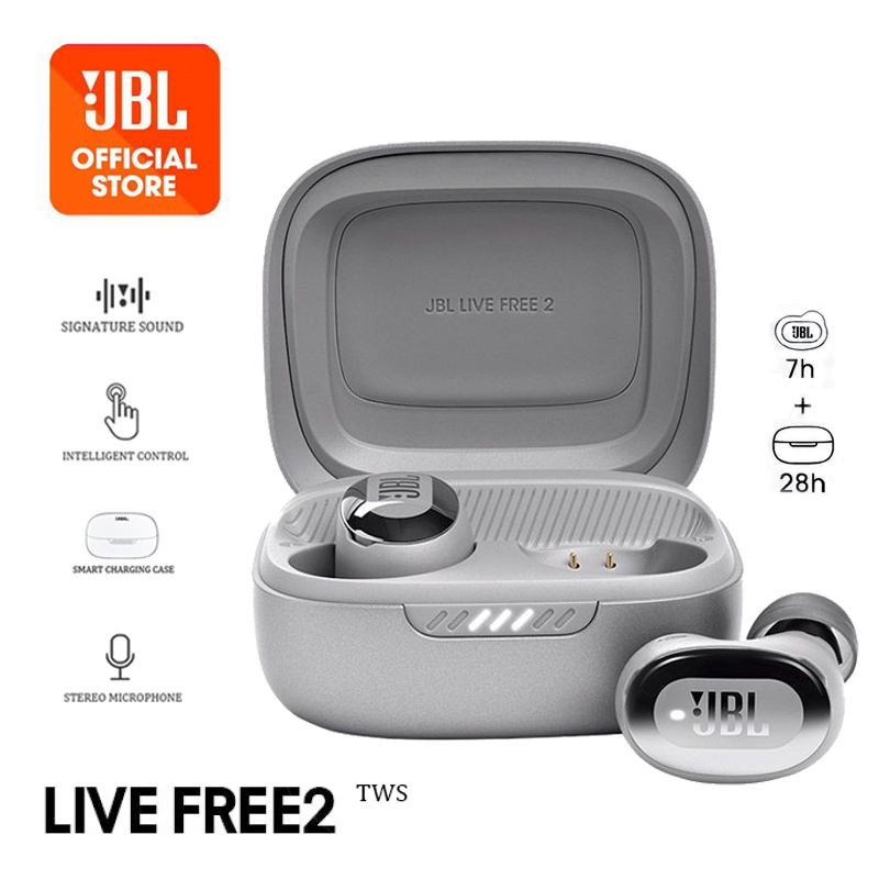 JBL Live Free TWS Wireless Noise Cancelling Headphones In-ear Earphones  with Microphone Bluetooth Earbuds Fos IOS/Android/Ipad Waterproof Sports  Earplugs Stereo Subwoofer Earbuds JBL Bluetooth Earbuds Lazada